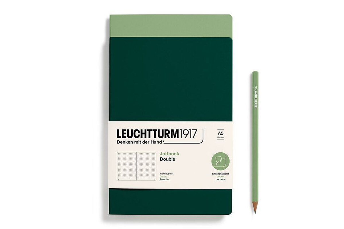 LEUCHTTURM1917 Jottbook Dotted A5 Sage & Forest Green